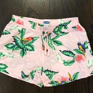 pink floral shorts